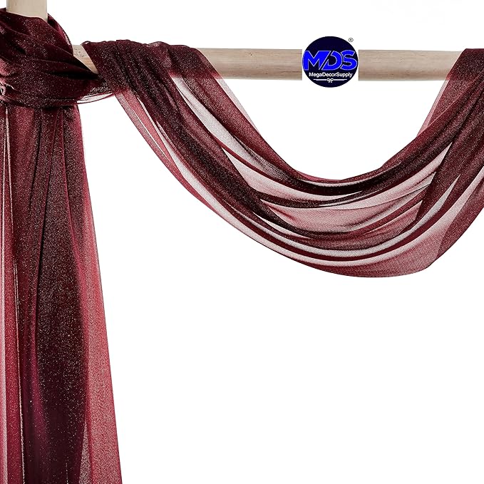MDS Halloween Chiffon Draping Fabric - 2 Panel, 30" Wide x 30ft Long - S...