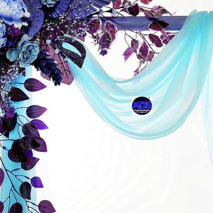 MDS Halloween Chiffon Draping Fabric - 2 Panel, 30" Wide x 20ft Long - S...