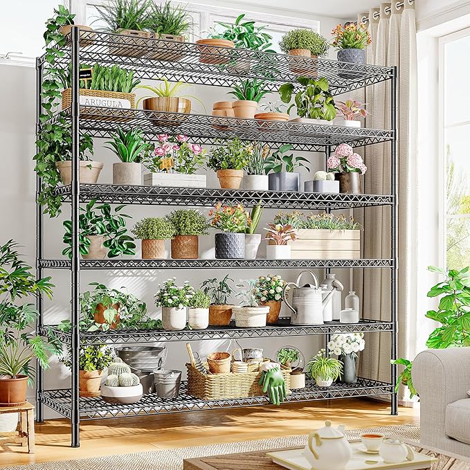 REIBII 83"H Storage Shelves 3840LBS Metal Shelving Unit Garage Shelving ...
