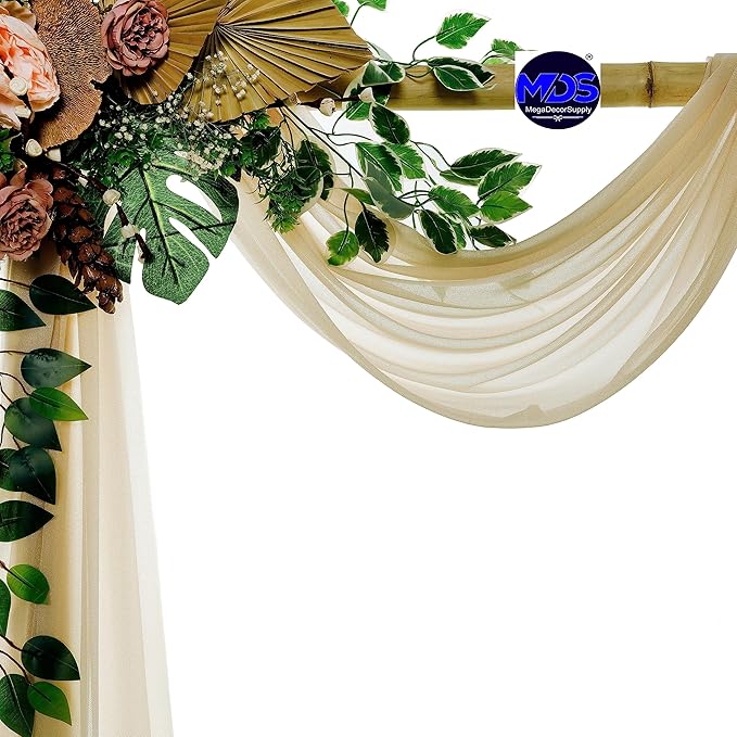 MDS Halloween Chiffon Draping Fabric - 2 Panel, 30" Wide x 30ft Long - S...