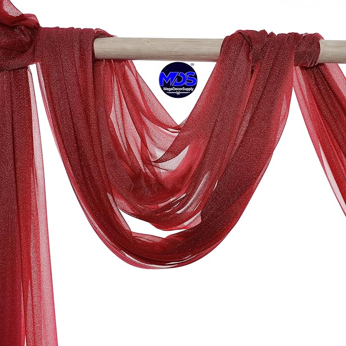 MDS Halloween Chiffon Draping Fabric - 2 Panel, 30" Wide x 30ft Long - S...