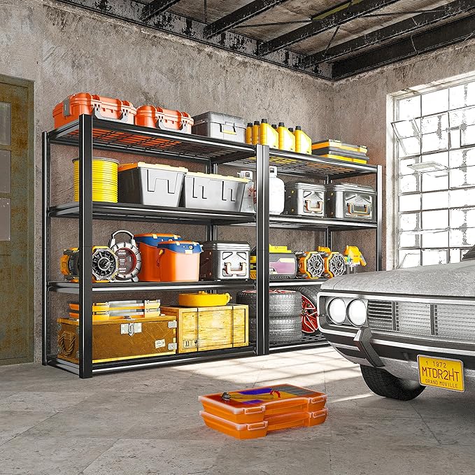 REIBII 40" W Garage Shelving 2240 LBS Storage Shelves Adjustable Heavy Duty