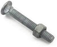 1/2inches-13 x 8inches Hot Dipped Galvanized Carriage Bolt w/Nuts, Quantity 2...