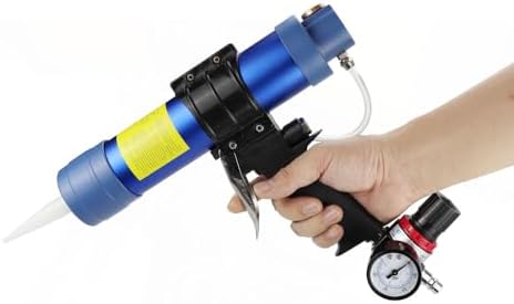 Air Sealant Gun 10 oz/310 ml,Pneumatic Caulking Gun,Silicon Sealant Nozzle Gl...