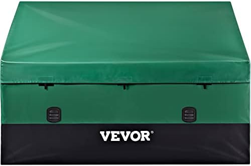 VEVOR Outdoor Storage Box, 150 Gallon Waterproof PE Tarpaulin Deck Box w/Galv...
