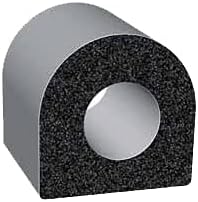 TRIM-LOK D-Shaped Rubber Seal with High Tack Tape, 0.215-Inch Height, 0.375-I...
