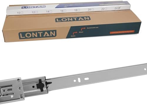 LONTAN 10 Pairs Soft Close Drawer Slides 18 Inch Heavy Duty Cabinet Rails