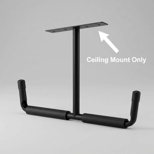 QWORK Overhead Ceiling Hooks Rack – Heavy Steel Storage Hangers for Garage, W...