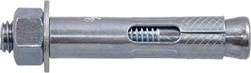 Hillman Sleeve Anchors, 3/8in x 3in, 50 Pack, Zinc