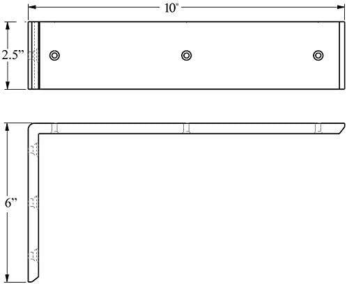 Dmax Heavy Duty L Brackets for Shelves, Countertop Brackets, Wall Shelf Brack...