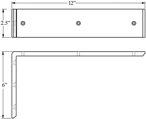 Dmax Heavy Duty L Brackets for Shelves, Countertop Brackets, Wall Shelf Brack...