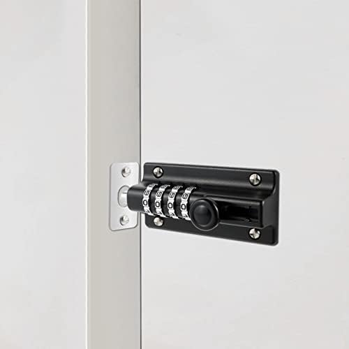 2PC 4-Digit Combination Slide Lock Solid Combination Bolt Latch Combi-Bolt