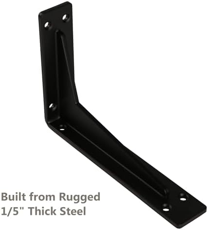 NEODROP 6-Pack 12 Inch Heavy Duty Shelf Brackets, Premium Metal Wall Bracket ...