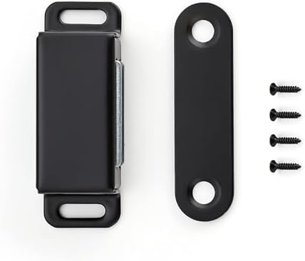Ravinte Matte Black Magnetic Door Catch, Black Cabinet Magnets 24 Pack