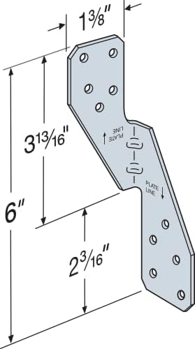 Simpson Strong-Tie H2.5A - Galvanized Steel 18 Gauge Hurricane Tie, Rafter to...