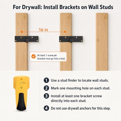 Floating Shelf Brackets, 10 inch Hidden Shelf Brackets Heavy Duty Blind Shelf...