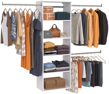 ClosetMaid SuiteSymphony Hanging Closet Kit Includes (1) Tower, (3) Closet Ro...