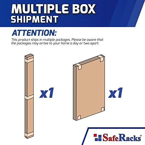 SafeRacks 4x6 Overhead Garage Storage Rack, White, 18"-33" Height