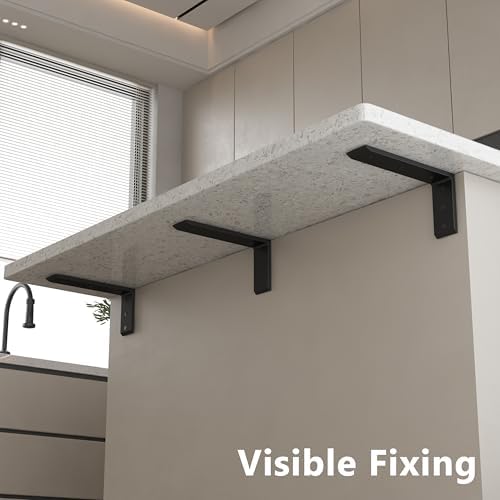 NEODROP 6-Pack 10 Inch Countertop Support Brackets, Heavy Duty L Brackets for...