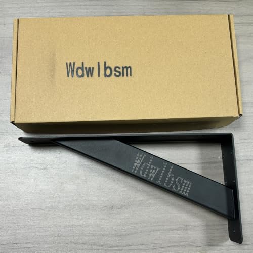 Wdwlbsm 2Pcs Shelf Bracket Heavy Duty 12 Inch Shelf Brackets Steel Mantel Bra...