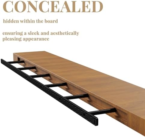 1 Pack Large Shelf Brackets Long Floating Shelf Bracket Invisible Floating Sh...
