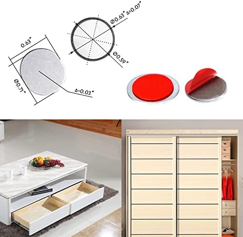 Mousike Magnetic Door Catch Ultra Thin Cabinet Magnets Stainless Steel Drawer...