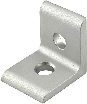 8020, 4119, 10 Series Aluminum 2 Hole Inside Corner Bracket 90 Degree Angle B...