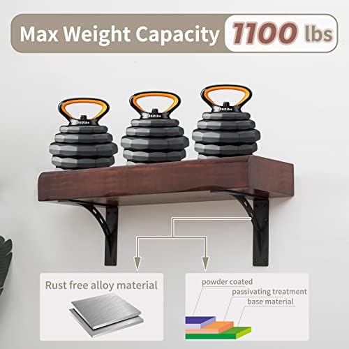 9"x8"x2.5" Heavy Duty Shelf Brackets - Max Load 1100 LBS, Prem...
