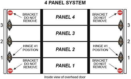 Energy Saving Garage Door Hinge - 4 Panel Doors Up to 12', MFG# R4416-40
