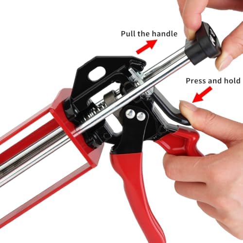 200ml Dual Cartridge Epoxy Gun 1:1 & 2:1 Cartridge Bonding Red
