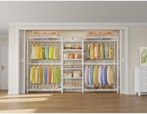 VIPEK X3 Plus Large Expandable Closet Rack Wardrobe Closet Organizer White