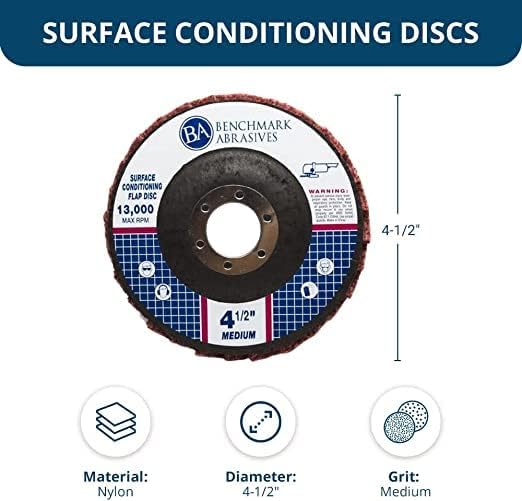 Benchmark Abrasives 4-1/2" x 7/8" Surface Conditioning Type 27 Flap...