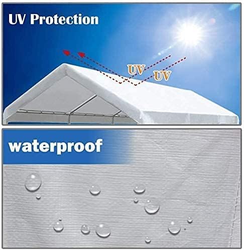 Rutile 12'x20' Carport Replacement Top Canopy Cover