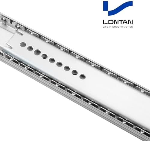 LONTAN 5 Pcs Center Mount Drawer Slides 16 Inch Bottom Mount Drawer Rails