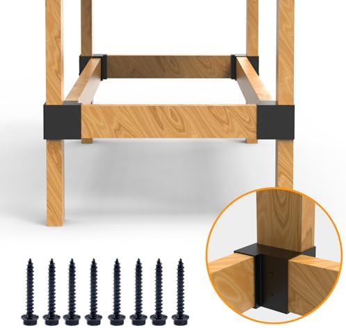 Heavy Duty Workbench Bracket Kit - 8 Pcs Steel 3-Way Right Angle Corner Brack...
