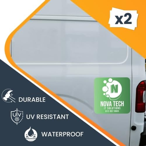 Magnet Me Up Customizable and Personalized Automotive Magnet Decals (2 Pack)
