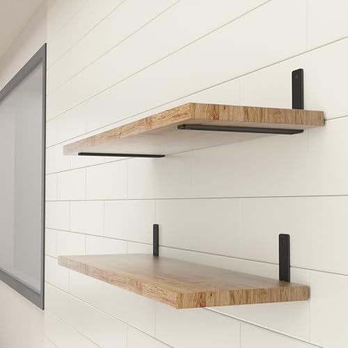 NEODROP 12-Pack 10 Inch Heavy Duty Shelf Brackets, Premium Floating L Bracket...