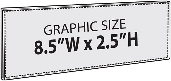 Azar Displays, 122018, Adhesive Clear Acrylic Wall Sign Holder Display, Lands...