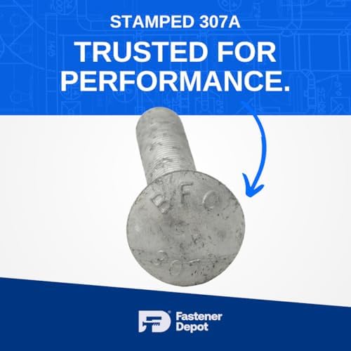 3/8"-16 x 6 (25 Sets) Hot Dipped Galvanized Carriage Bolt Kit for Exteri...