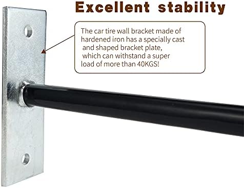 Sinoer 10 Inch Wall Mount Steel Tire Hooks,4 Pack Black