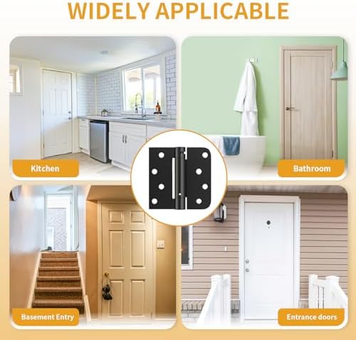 Luxbaro 3 Pack Spring Hinges Self Closing 4 Inch, Self Closing Door Hinges