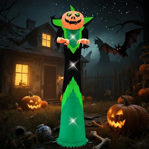 12ft Halloween Inflatable Decor with LED Lights Outdoor Blow up Decor Inflata...