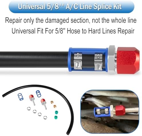800-670 AC Line Repair Kit A/C Splice Kit For 5/8'' A/C Hose to Hard ...