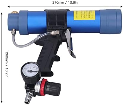 Sausage Silicone Caulking Glue Gun,310ml 1/4in Pneumatic Glass Glue Gun With ...