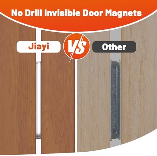 Jiayi No Drill Cabinet Door Magnets, 50 Pack Magnetic Drawer Closure with Ult...