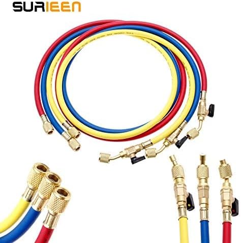 Refrigerant Charging Hose with Ball Valves for R410A R134A