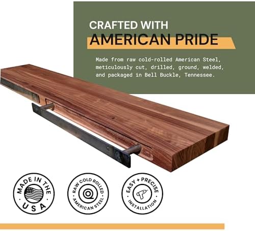 Slimline 12” Floating Shelf Bracket, 150 LB Weight Capacity, Supports 1.5&quo...
