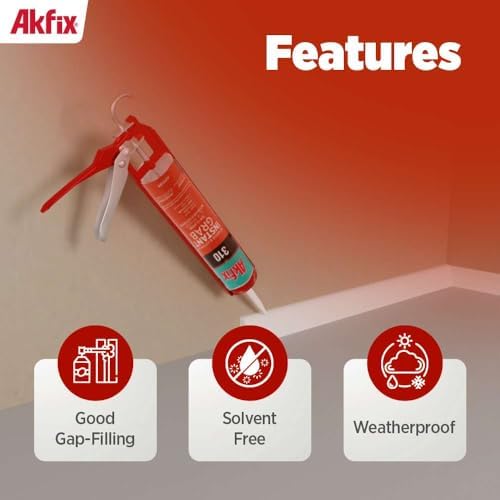 Akfix 310 Instant Grab Heavy Duty Construction Adhesive White (12x10.1 fl.oz....