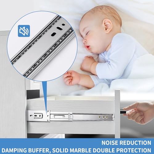 14 inch Drawer Slides 4 Pairs (8pcs) Soft Self Close Full Extension Ball Bear...