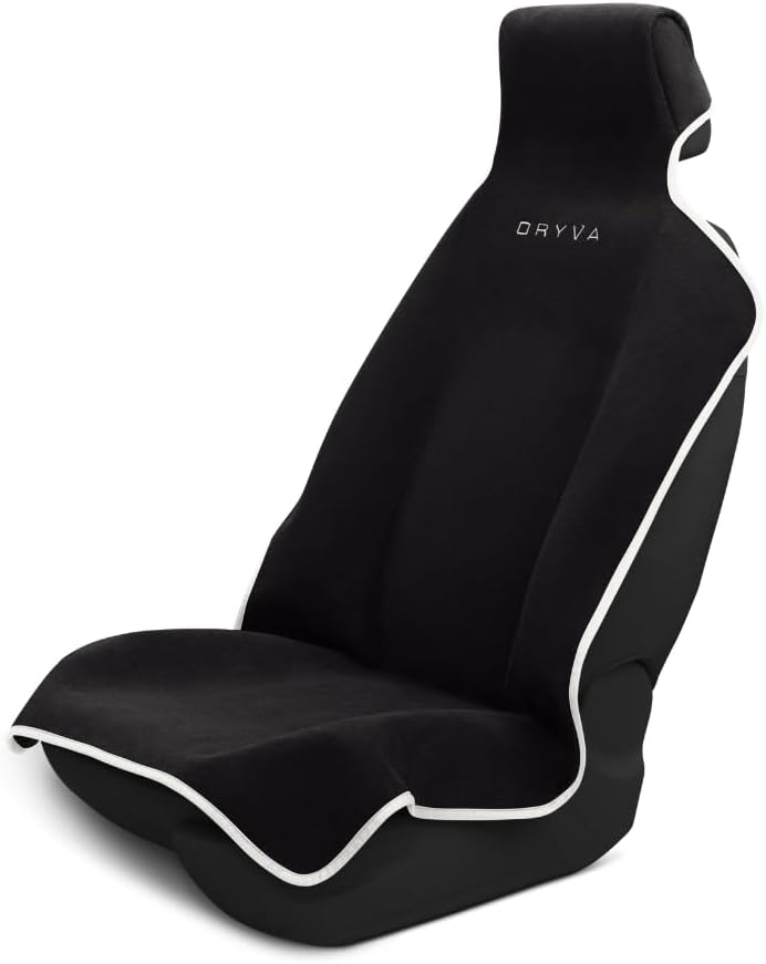 DryvaSeat - Premium Microfiber Towel Car Seat Cover - Waterproof & Sweatp...